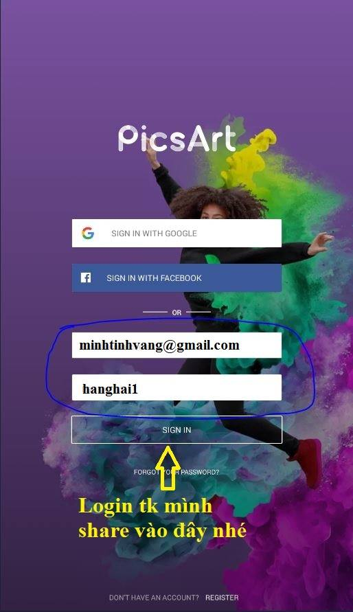Share tk Picsart đã get khá nhiều Backgrouds và Fonts cực đẹp